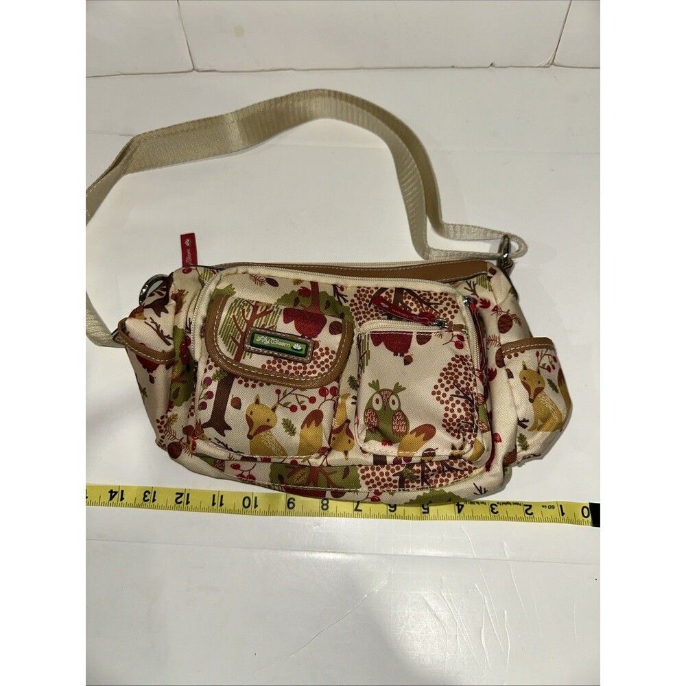Lily Bloom Woodland Fox Owl Crossbody Shoulder Bag Multi Pocket Adjustable Strap